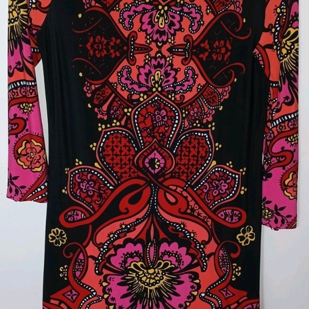 Cato Black and Pink Floral Dress